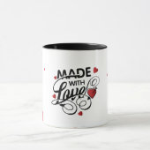 Schöne weiße Tasse: Mache mit Liebe Tasse (Zentrum)