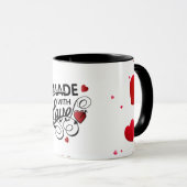 Schöne weiße Tasse: Mache mit Liebe Tasse (VorderseiteRechts)