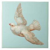 schöne weiße Taube Fliese (Vorderseite)