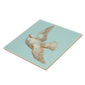 schöne weiße Taube Fliese (Seite)