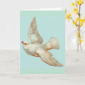 schöne weiße Taube Karte (Gelbe Blume)