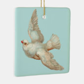 schöne weiße Taube Keramikornament (Rechts)