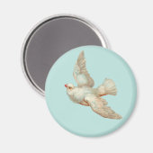 schöne weiße Taube Magnet (Vorderseite/Rückseite)