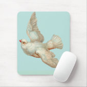 schöne weiße Taube Mousepad (Mit Mouse)