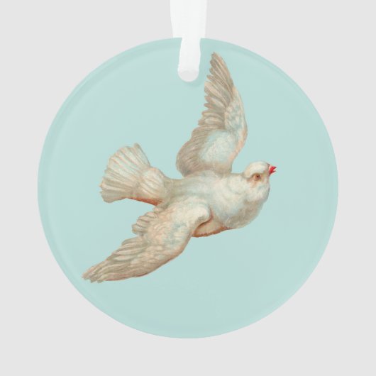 schöne weiße Taube Ornament (Rückseite)