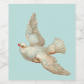 schöne weiße Taube Weinetikett (Einzelnes Label)