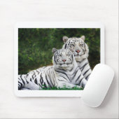 Schöne weiße Tiger Mousepad (Mit Mouse)