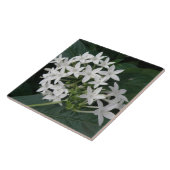 Schöne weiße tropische Blume Tile Fliese (Seite)
