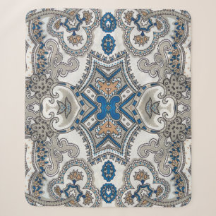 Schöne, weiße und blaue Arabeske, islamische Patro Sherpadecke