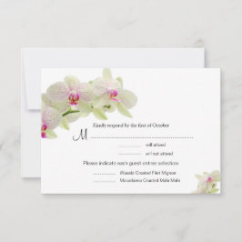 Schöne, weiße und Hot-Pink-Orchideen RSVP-Karten RSVP Karte