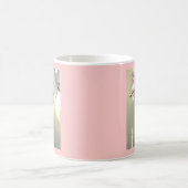 Schöne weiße und schwarze Katze Kaffeetasse (Mittel)