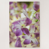 Schöne weiße und violette Blumen Puzzle (Vertikal)