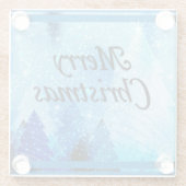 Schöne, weiße Weihnachten Glasuntersetzer (Rückseite)