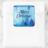 Schöne weiße Weihnachten Quadratischer Aufkleber (Tasche)