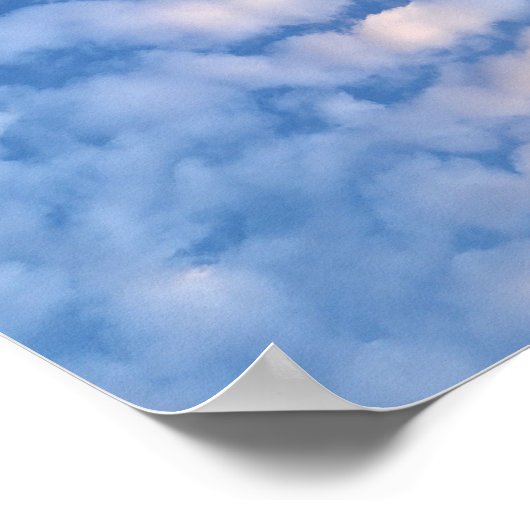 Schöne weiße Wolken Poster (Ecke)