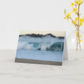 Schöne Welle in Sea Spray ummantelt Karte (Gelbe Blume)