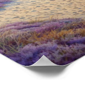 Schöne Wellen am Strand und Strandkunst Poster (Ecke)