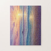 Schöne Wellen am Strand und Strandkunst Puzzle (Vertikal)