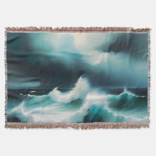 Schöne Wellen des Blauen Ozeans Decke (Vorderseite)