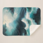 Schöne Wellen des Blauen Ozeans Sherpadecke (Vorderseite (Horizontal))