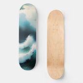 Schöne Wellen des Blauen Ozeans Skateboard (Vorderseite)
