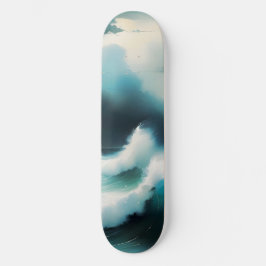 Schöne Wellen des Blauen Ozeans Skateboard