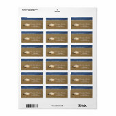 Schöne Wellen | Seashell Nautical Wedding Adressaufkleber (Vorne)