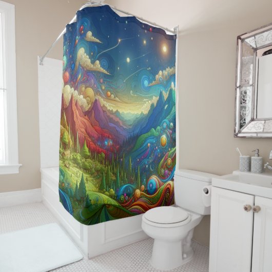 Schöne Welt Duschvorhang (Beispiel)