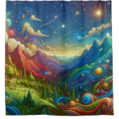 Schöne Welt Duschvorhang (Vorderseite)