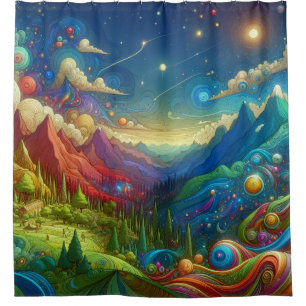 Schöne Welt Duschvorhang