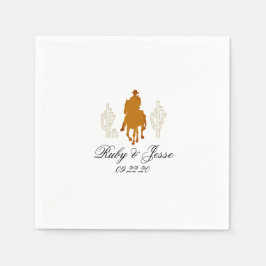 Schöne Western Dark Brown Hochzeit Serviette