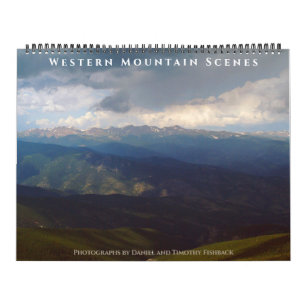 Schöne westliche Berge und Flüsse Kalender