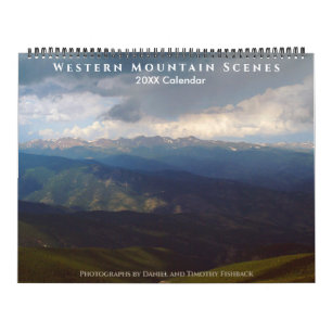 Schöne westliche Berge und Flüsse Kalender