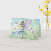 Schöne Whimsical Fairy Card von Molly Harrison Karte (Gelbe Blume)