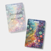 Schöne Whimsikfarben zurück zur Schule Ausweis (Vorder- & Rückseite)