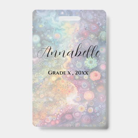 Schöne Whimsikfarben zurück zur Schule Ausweis (Vorderseite)