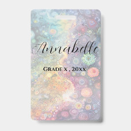 Schöne Whimsikfarben zurück zur Schule Ausweis