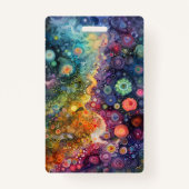 Schöne Whimsikfarben zurück zur Schule Ausweis (Rückseite)