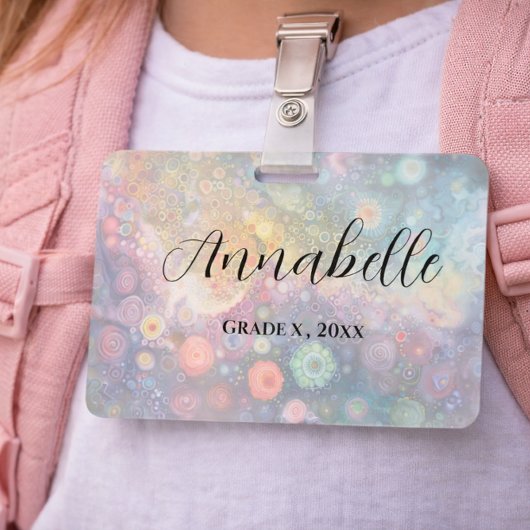 Schöne Whimsikfarben zurück zur Schule Ausweis