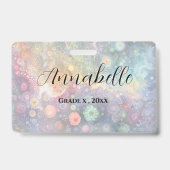 Schöne Whimsikfarben zurück zur Schule Ausweis (Vorderseite)