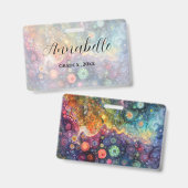 Schöne Whimsikfarben zurück zur Schule Ausweis (Front & Back)