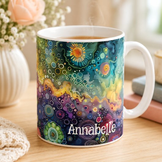 Schöne Whimsikfarben zurück zur Schule Kaffeetasse