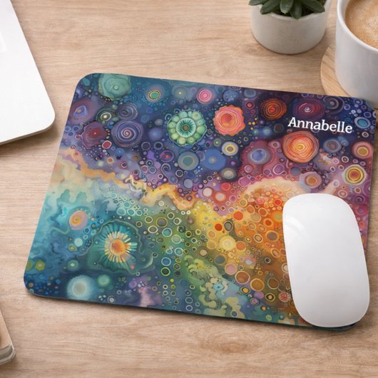 Schöne Whimsikfarben zurück zur Schule Mousepad