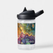 Schöne Whimsikfarben zurück zur Schule Trinkflasche (Links)