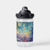 Schöne Whimsikfarben zurück zur Schule Trinkflasche (Rückseite)