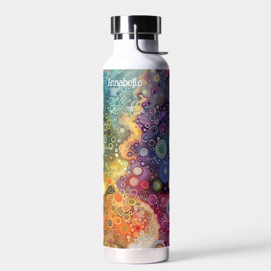 Schöne Whimsikfarben zurück zur Schule Trinkflasche (Links)