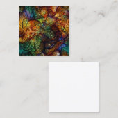 Schöne Whimsikkunst Herbst Blätter Quadratische Visitenkarte (Vorne/Hinten)