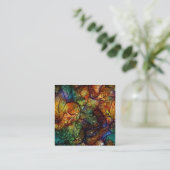 Schöne Whimsikkunst Herbst Blätter Quadratische Visitenkarte (Stehend Vorderseite)
