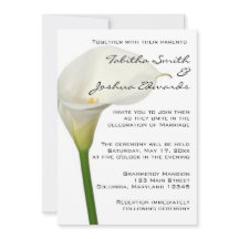 Schöne White Calla Lily Wedding