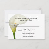 Schöne White Calla Lily Wedding RSVP Karte (Vorderseite)
